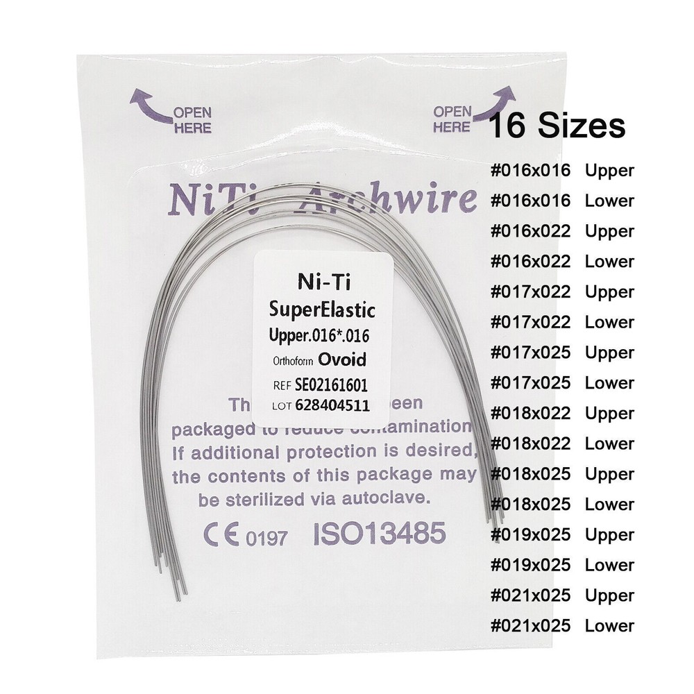 Dental Orthodontic Arch Wire Niti Super Square Elastic Ovoid Form Rectangular OR