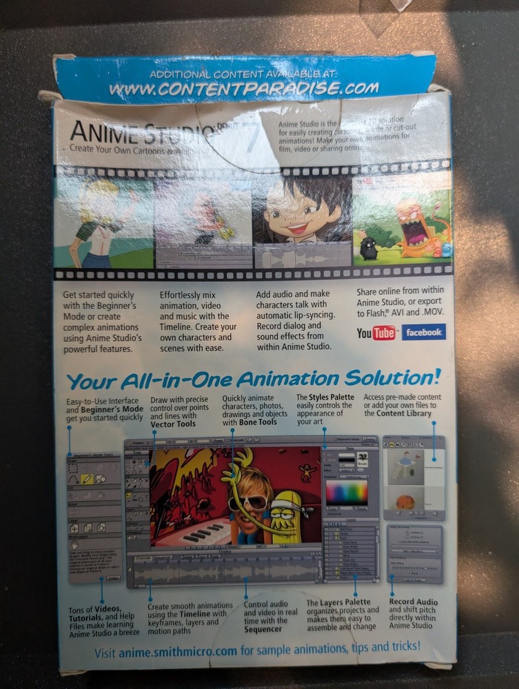 Anime Studio Debut 7 PC/MAC Software Cartoons Animation Complete