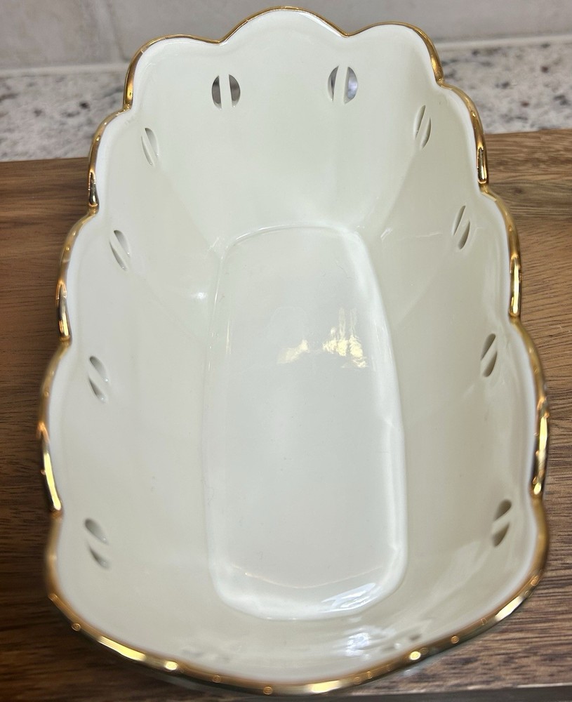 Lenox Pierced Ribbon Laced Dish
