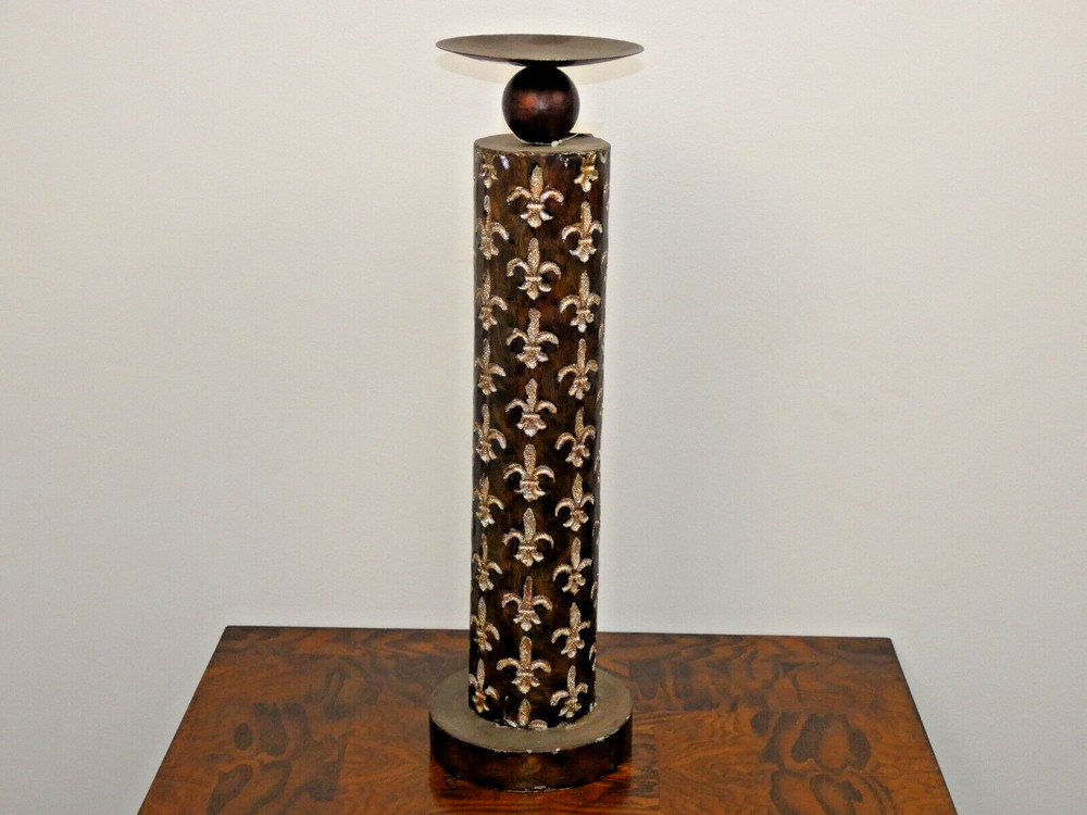 25" x 7" Brown Candleholder