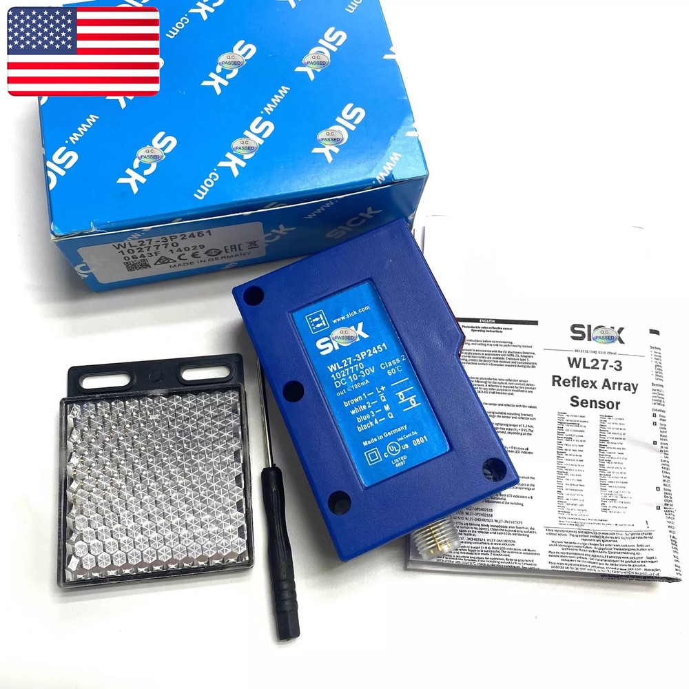 For SICK WL27-3P2451 1027770 Retroreflective Photoelectric Sensor - US Stock