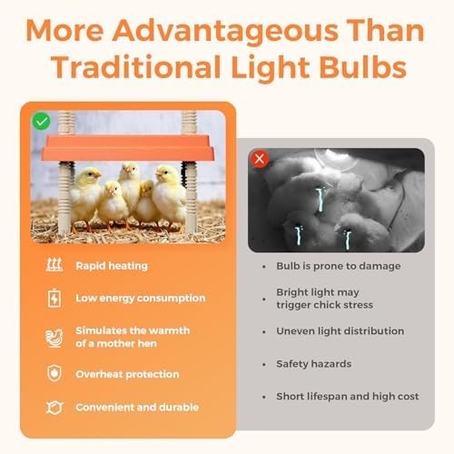 Chick Brooder Heating Plate with anti Stand Cone 10 X 10 Brooder Heater for Chic