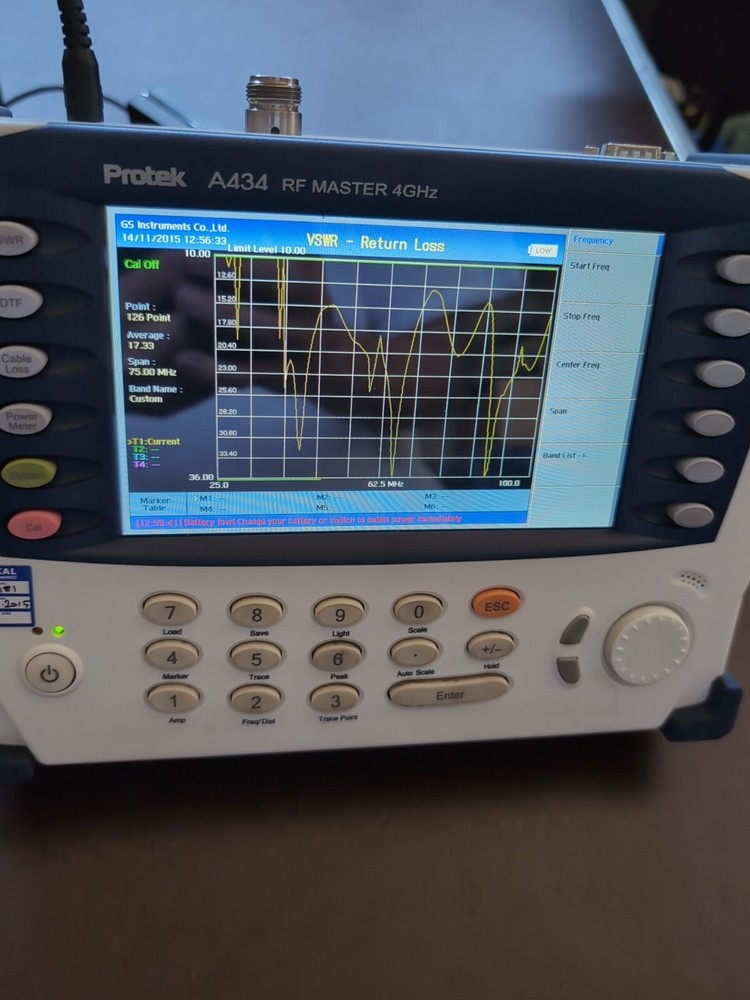 Protek A434 RF Master Cable Spectrum Analyzer With Case And Adapter