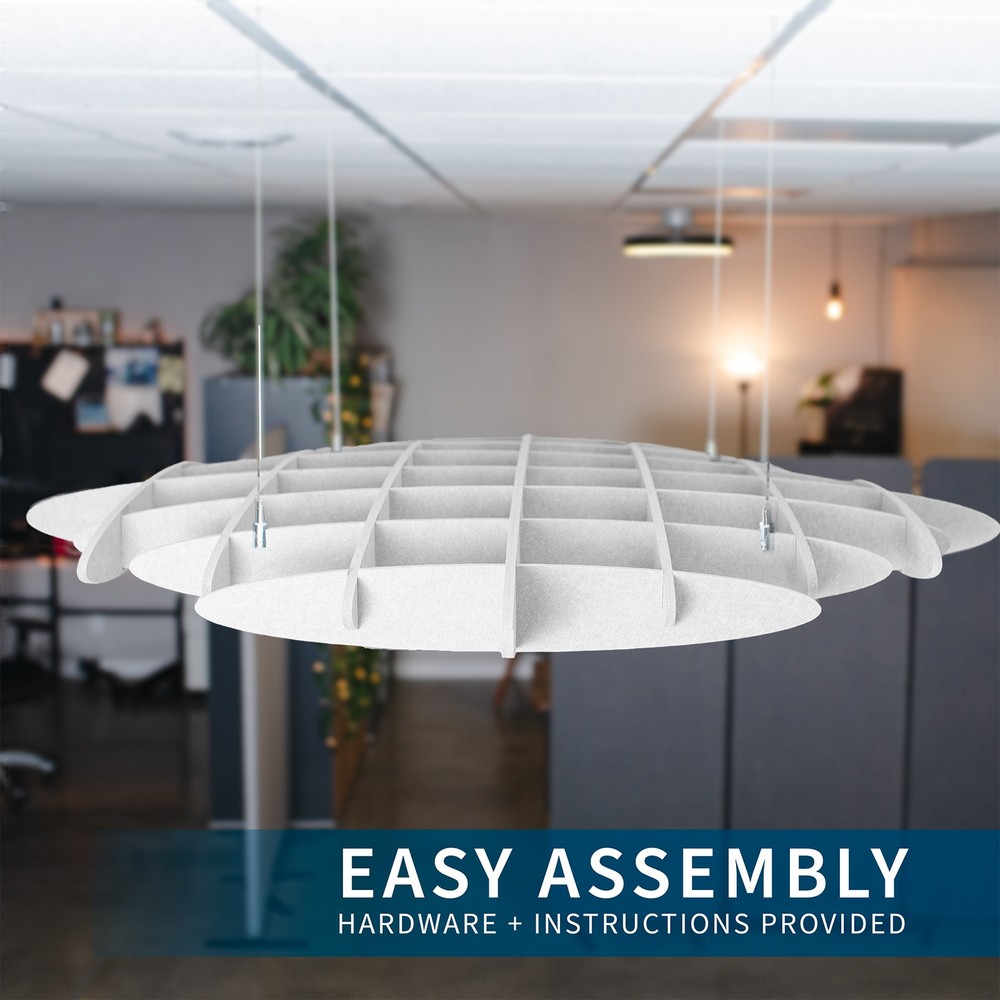 VIVO White Acoustic Ceiling Waffle Panel
