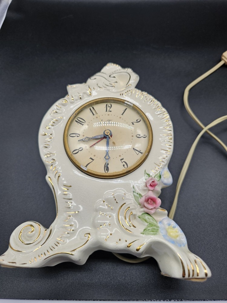 Vintage Ceramic Seth Thomas Electric Mantle Clock ~Working
