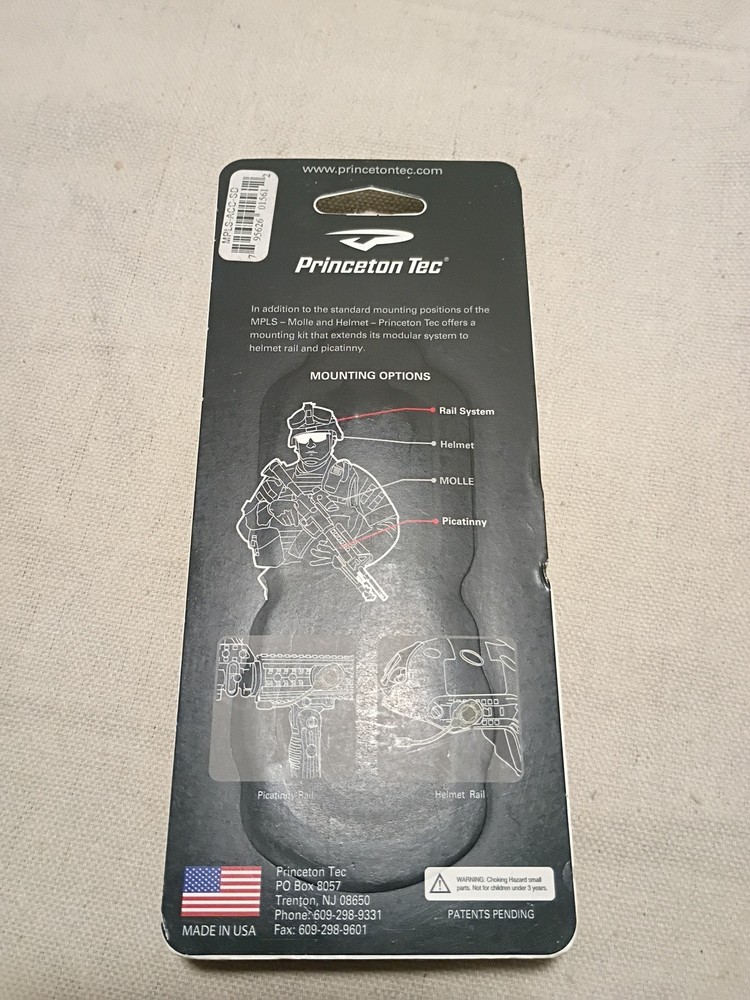 Princeton Tech MPLS mounting hardware Accessory Kit HELMET RAIL PICATINY