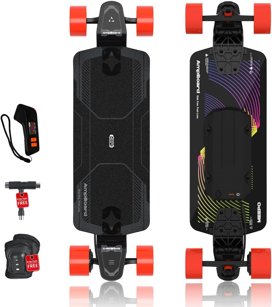 MEEPO Ampboard Electric Skateboard - 14MPH Max, 9 Miles Range, for Beginners