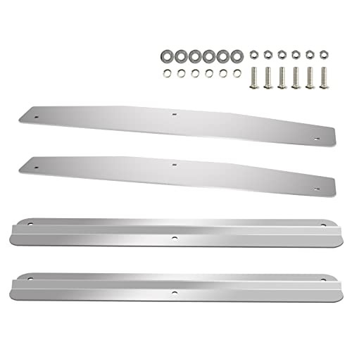 Pair(2) 24" Stainless Steel Mudflap Weights with Backing Plate