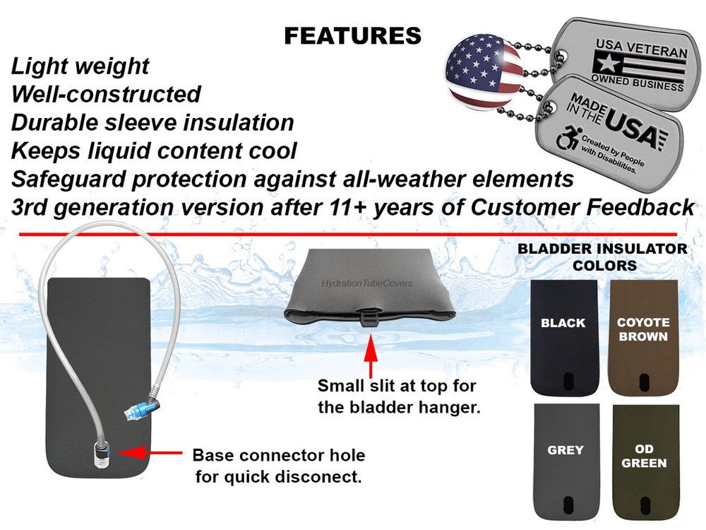 Bladder Insulation for Hydrapak Water Bladder - Reservoir