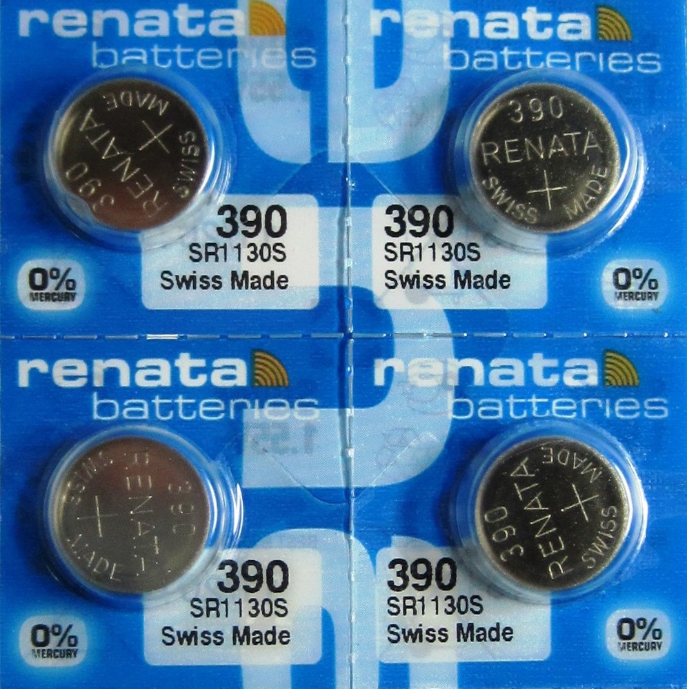 4 Renata 390 - SR1130SW Button Cell Batteries