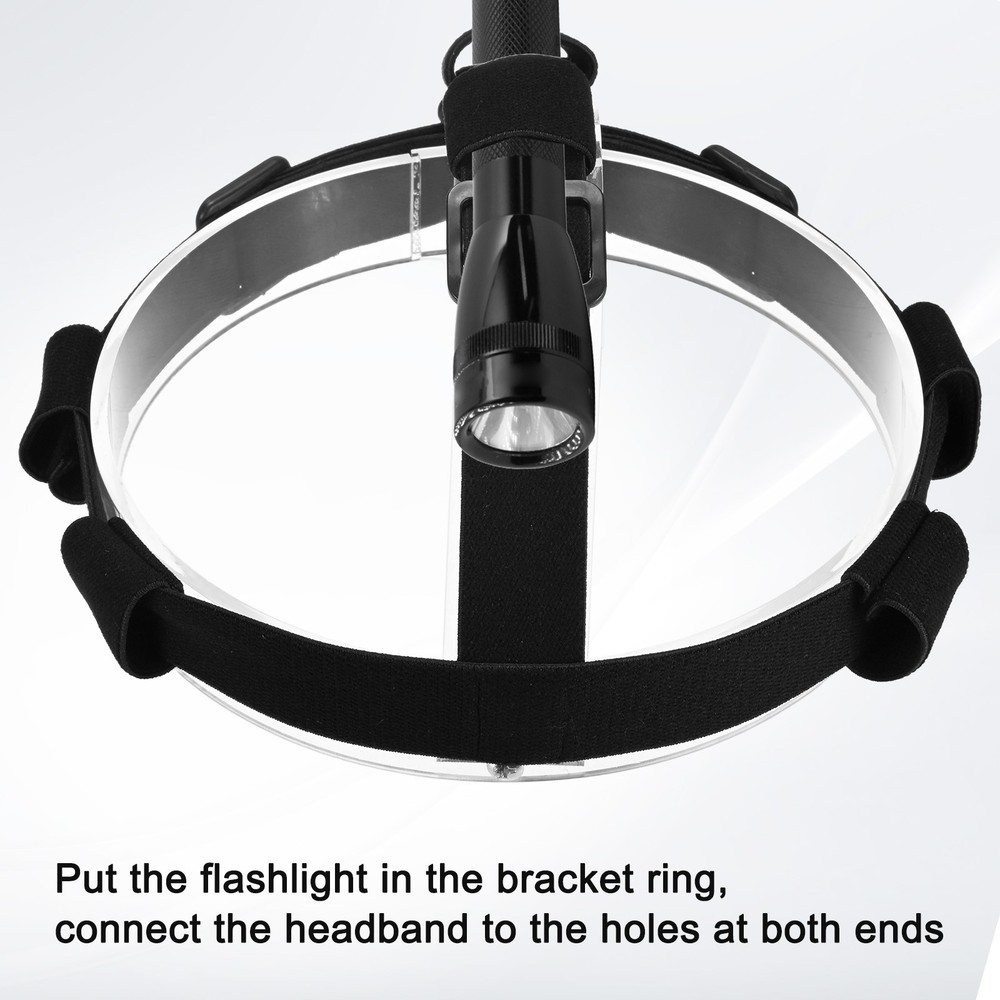 1-Pack Head Lamp Replacement Strap, 20.9" Elastic Multi Headlight Strip, Black