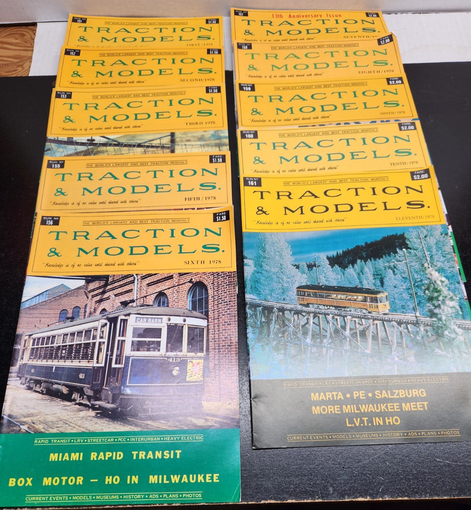10 Issues of 1978 Traction & Models - Model Railroads