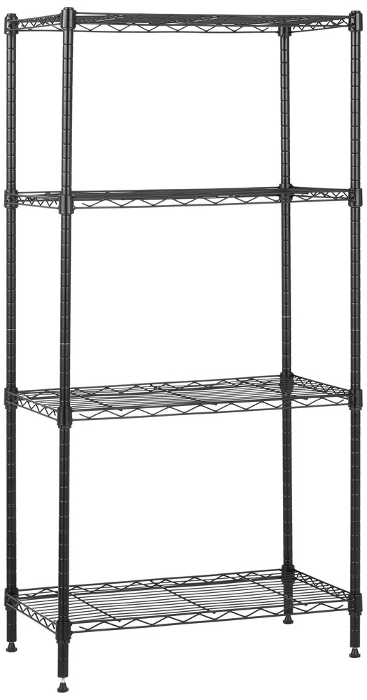 Amazon Basics 4-Shelf Steel Wire Storage Rack, Adjustable, Sturdy, Easy Assembly
