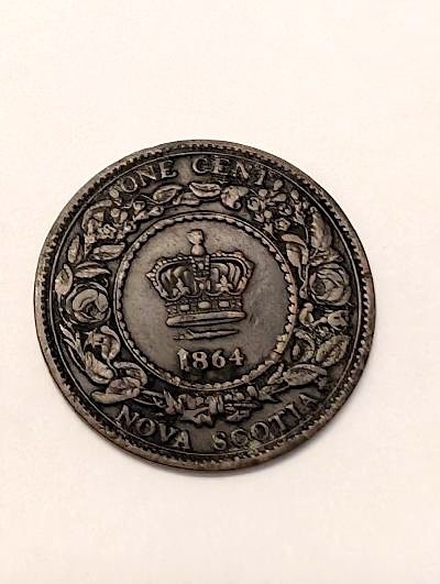 CANADA - 1864 NOVA SCOTIA - ONE CENT - 27 V