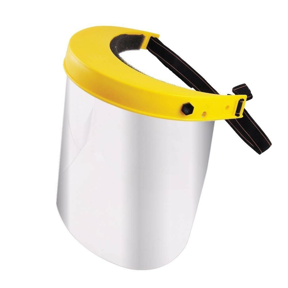 Reusable Safety Clear Face Shield with Protective Brow Guard - ANSI/CE Certified