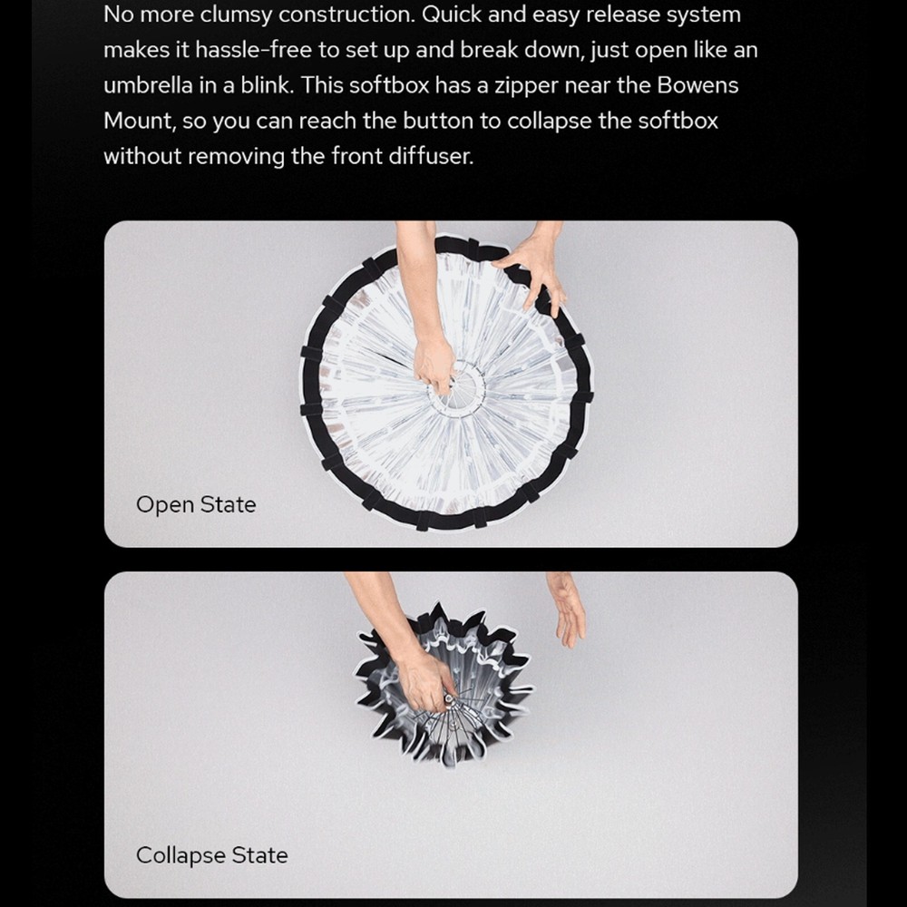 Godox S65T 65cm Umbrella Softbox Quick Release Soft Box Light Diffuser Reflector