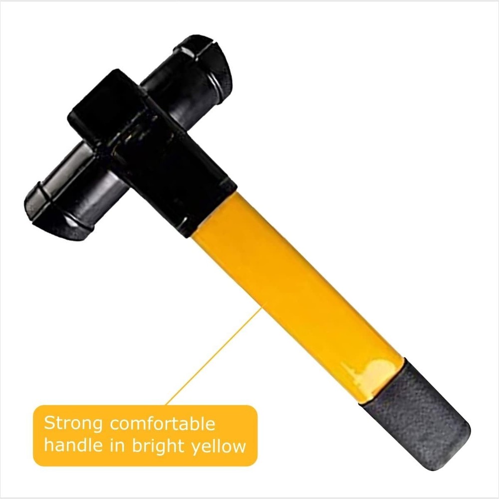 Compact Steering Wheel Secure Lock - Enhanced Vehicle Protection in Yellow