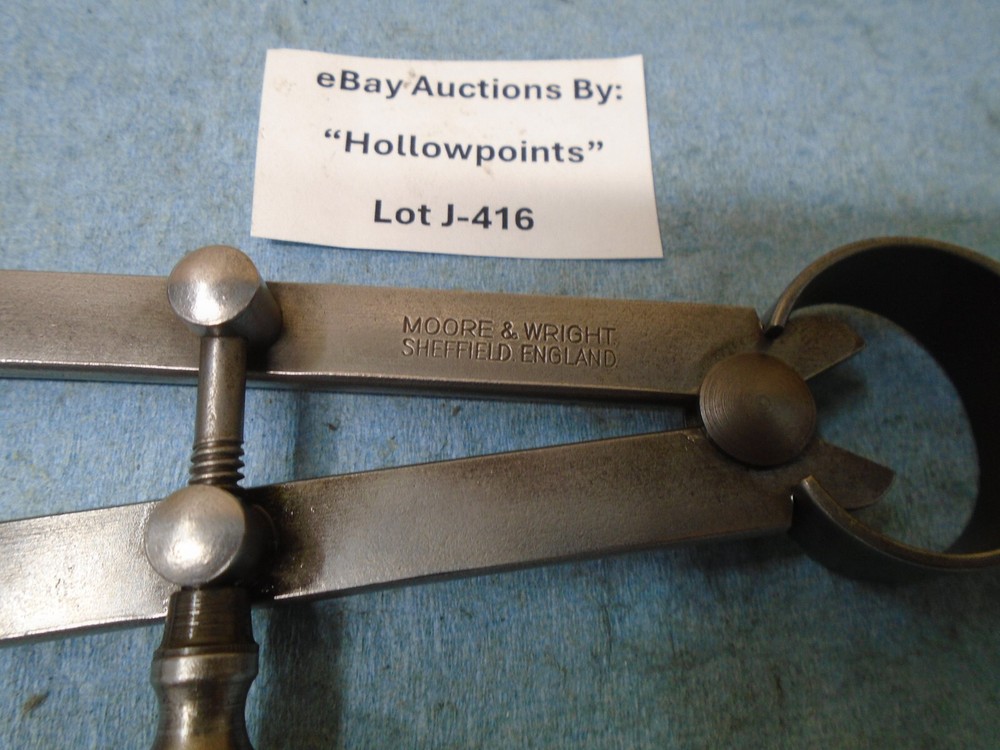 Moore & Wright England Spring Type Inside Calipers 8" Size for Machinist J416