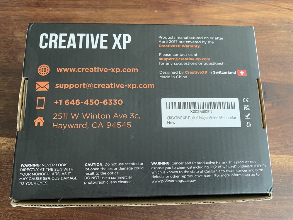 Glass Condor IR Monocular PRO CREATIVE XP Night Vision Scope Black