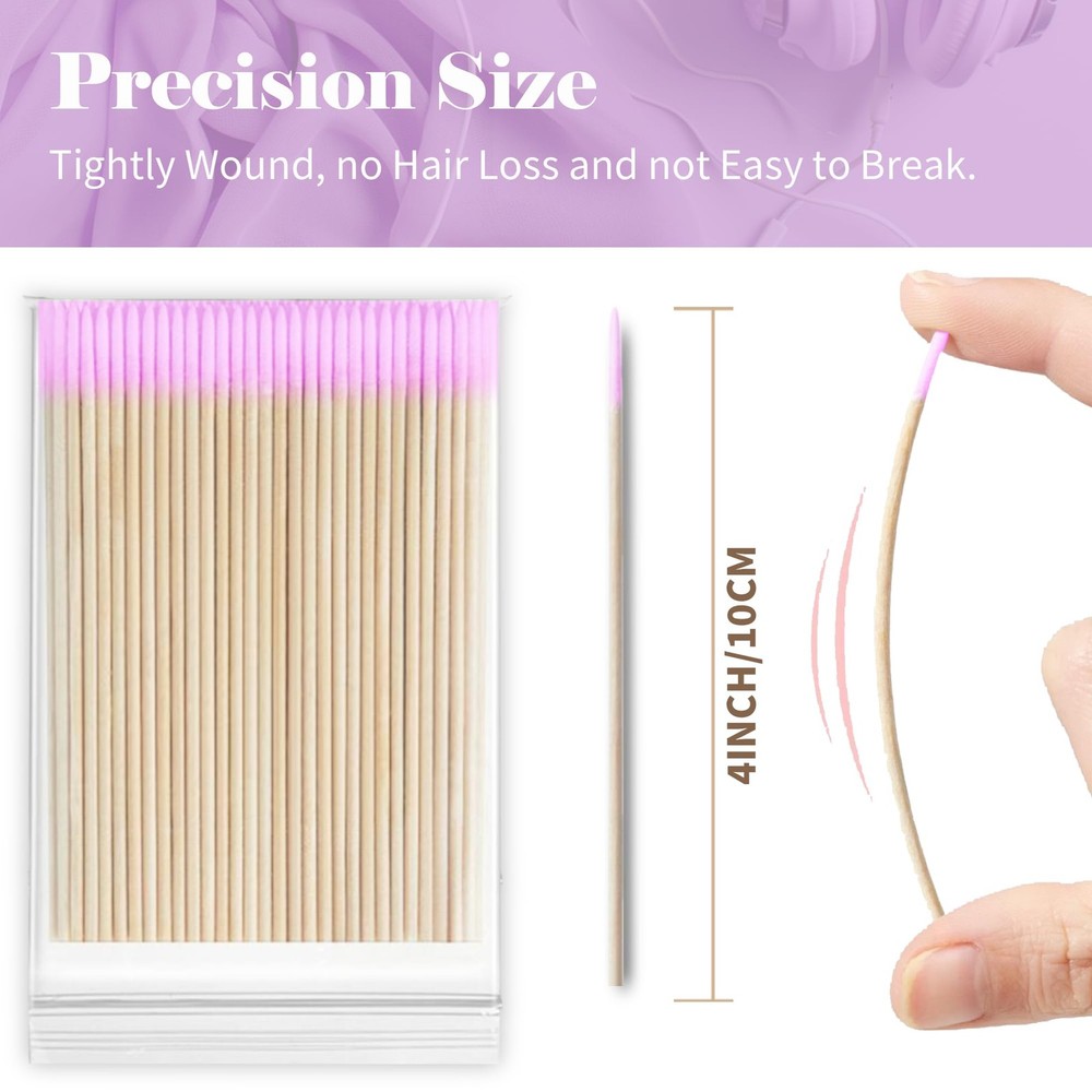 Pointed Cotton Swabs Precision Tip 4in 1000 Pcs Microblading Makeup Nails