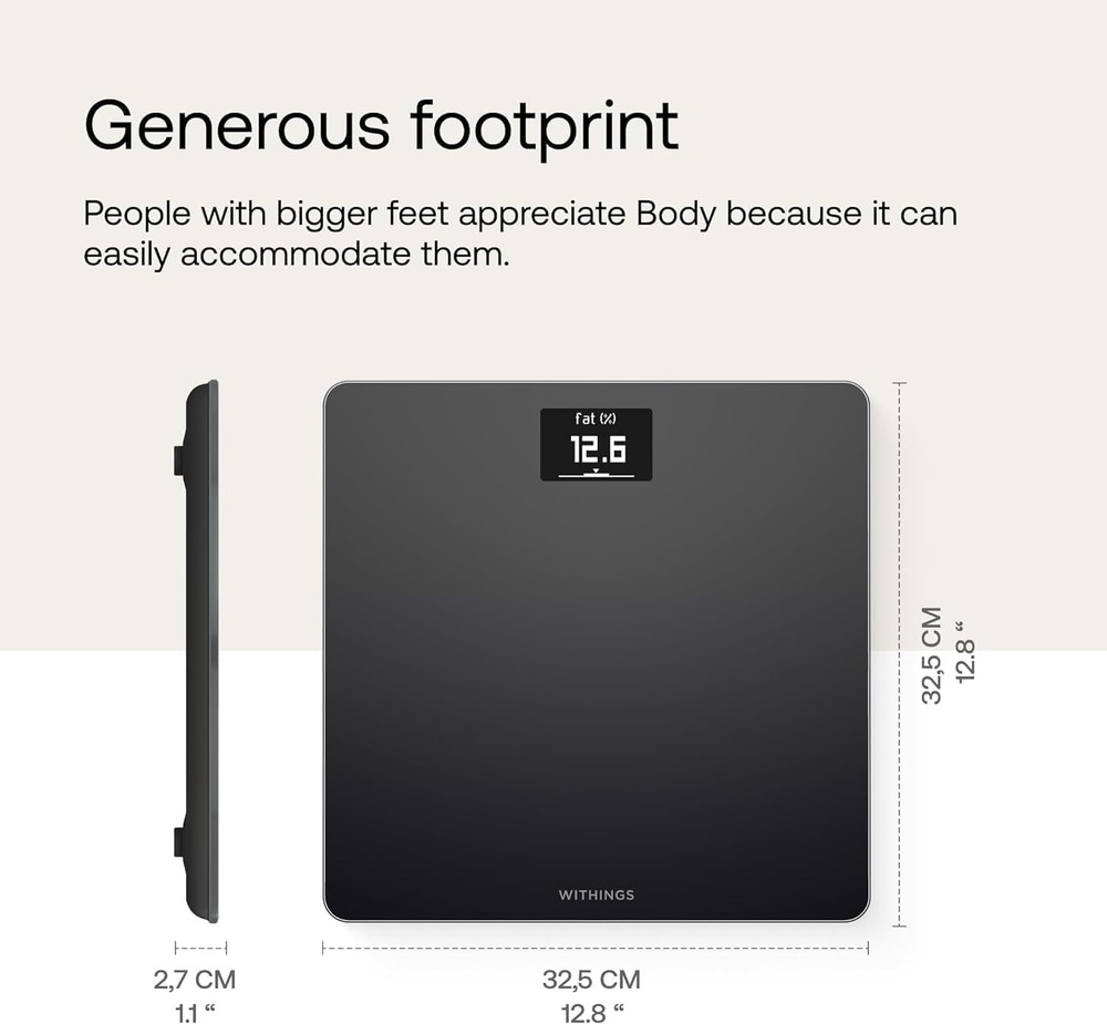 Withings Body - Digital Wi-Fi Smart Scale with Automatic Smartphone App Sync,