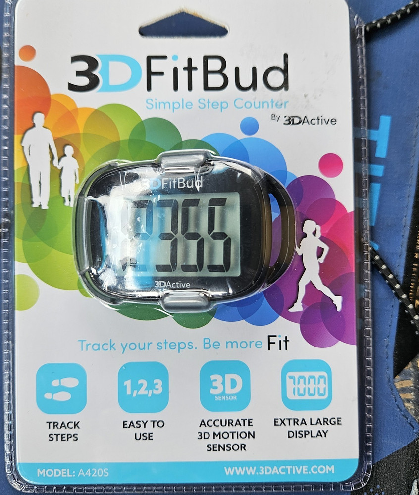 3DActive 3DFitBud A420S Pedometer Black Extra Large Display 3D Sensor Easy Use