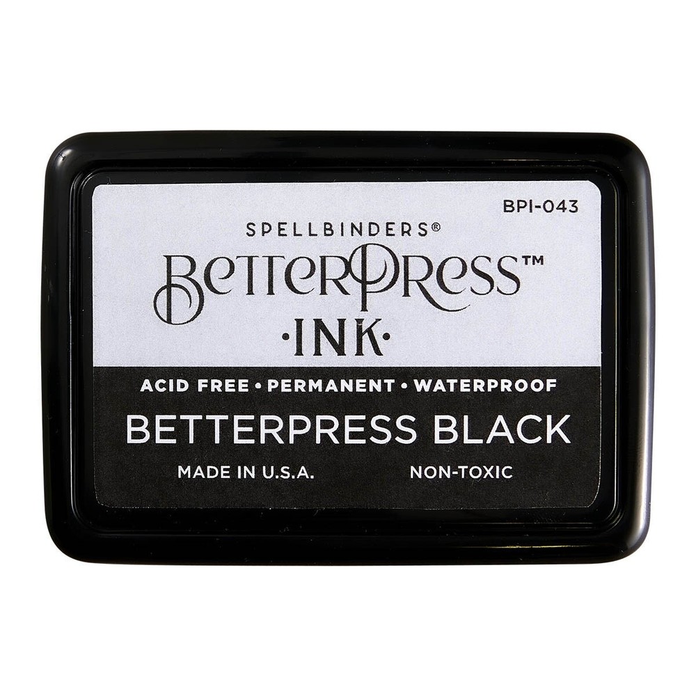Spellbinders BetterPress Ink Pad-Black, Full Size