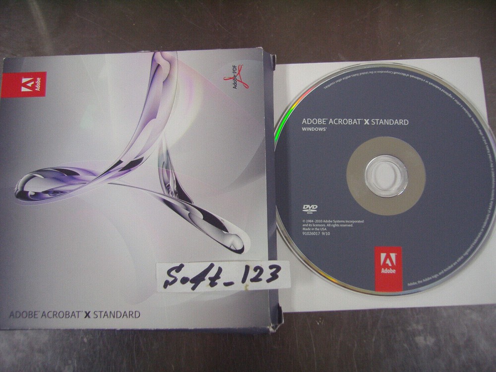 Adobe Acrobat X 10 Standard Full Version for Windows Licensed for 2 PCs
