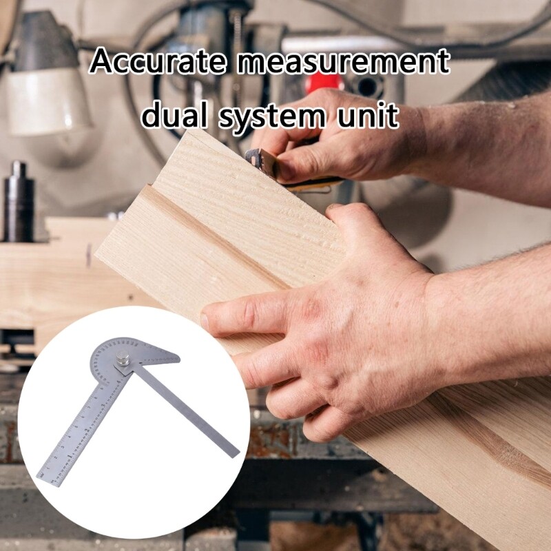 Multifunction 9cm Protractor with Double Unit Scale Measuring Tool for DIY