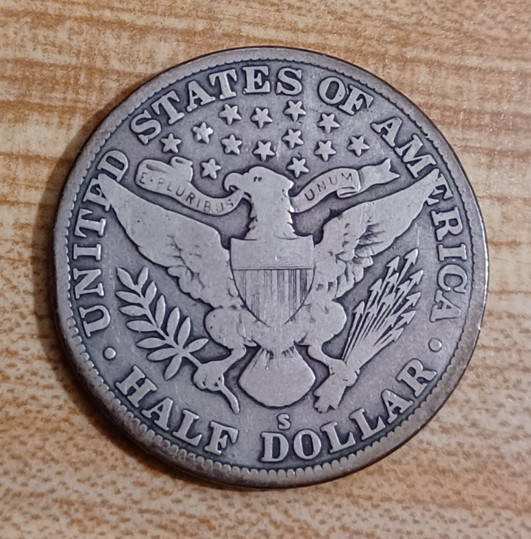 1915-S Barber Half Dollar 50c