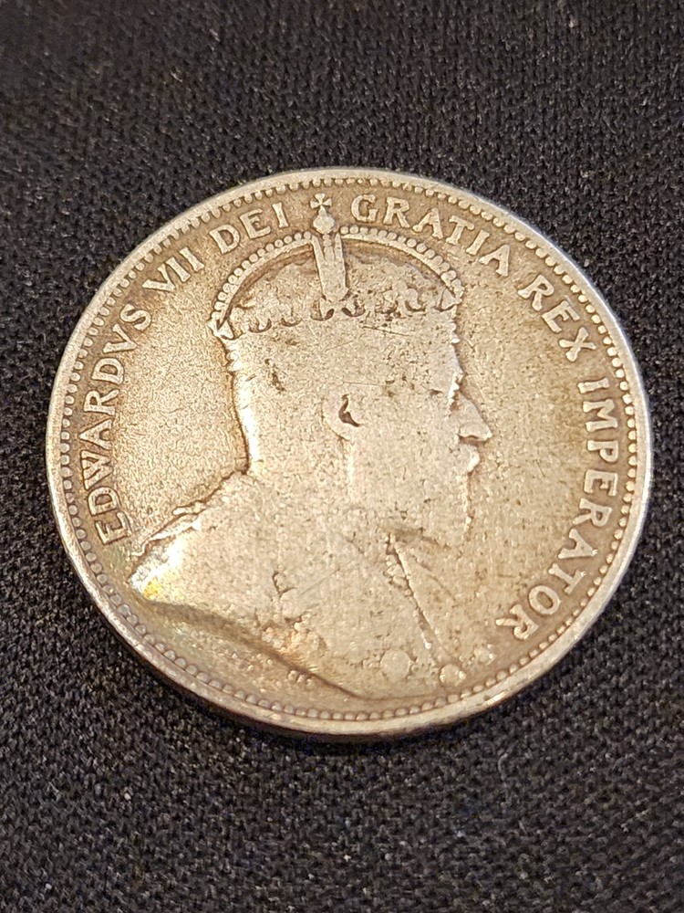 1908 Canada 25 Cents Silver Coin
