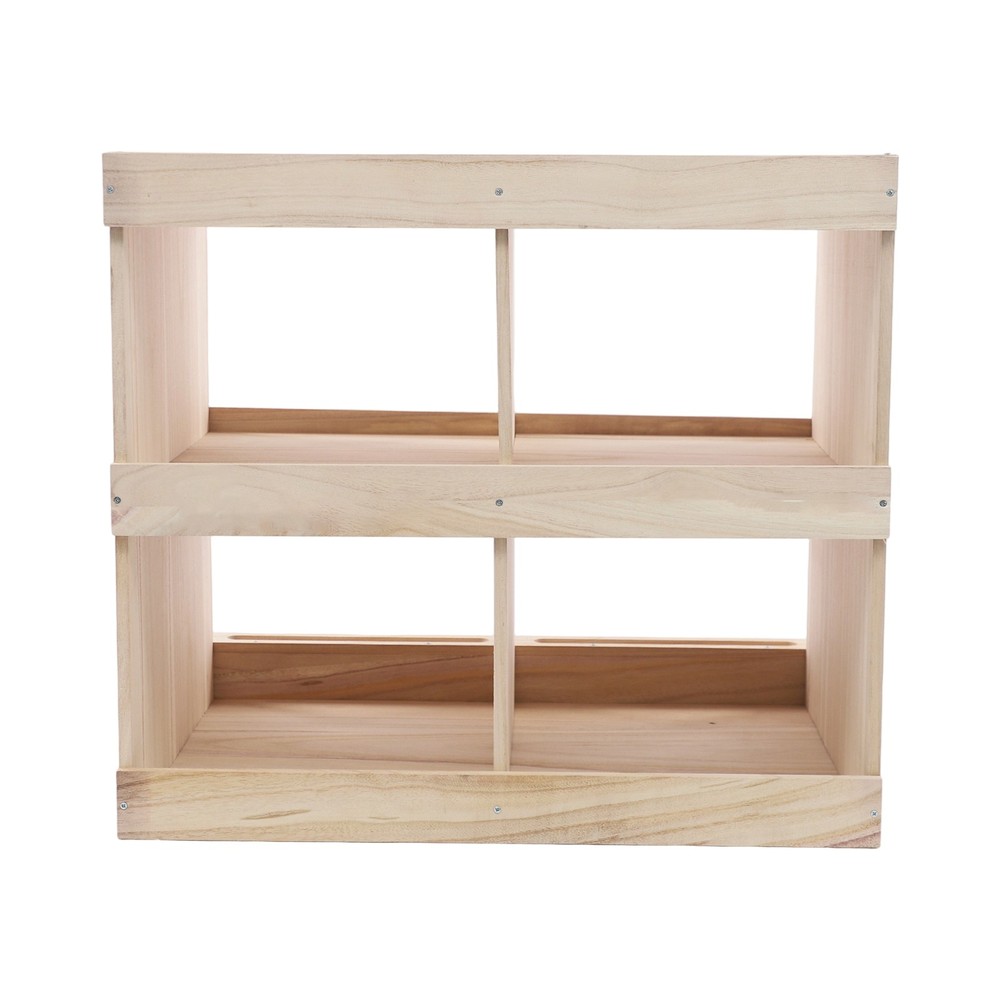 Chicken Nesting Box 4 Compartment Wooden Nesting Boxes for Chickens with Perches