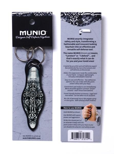 Munio Self Defense Key Chain, Cross