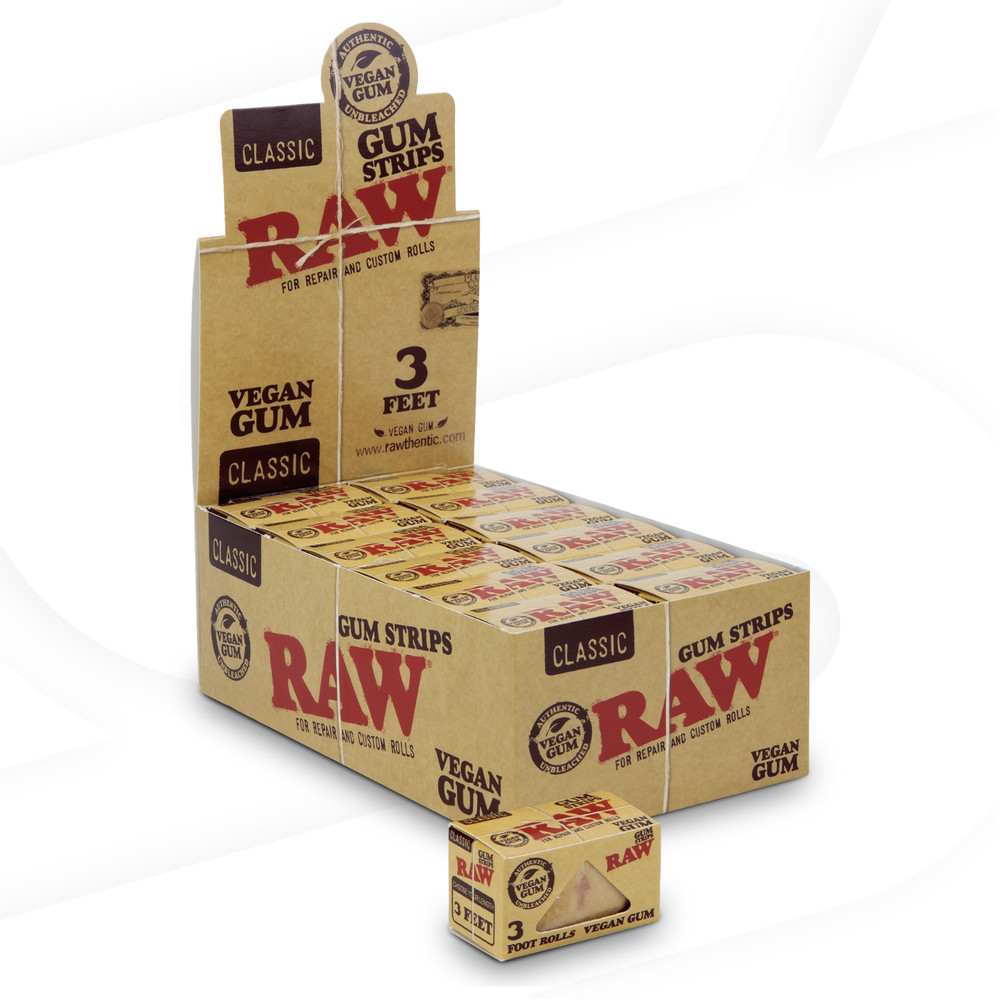RAW Classic Gum Strips 3 ft Full Box