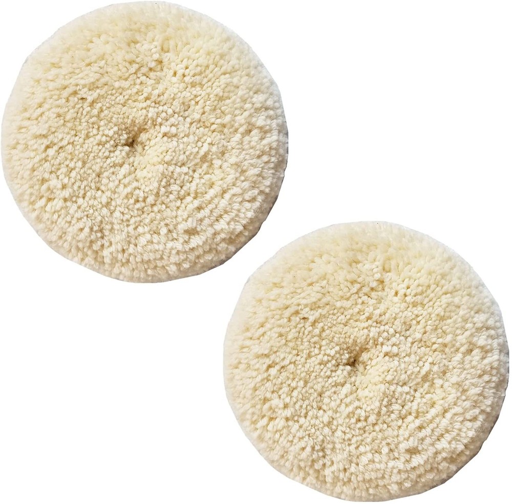 3Inch 100% Wool Hook & Loop Grip Buffing Pad for Compound Cutting & Polishing