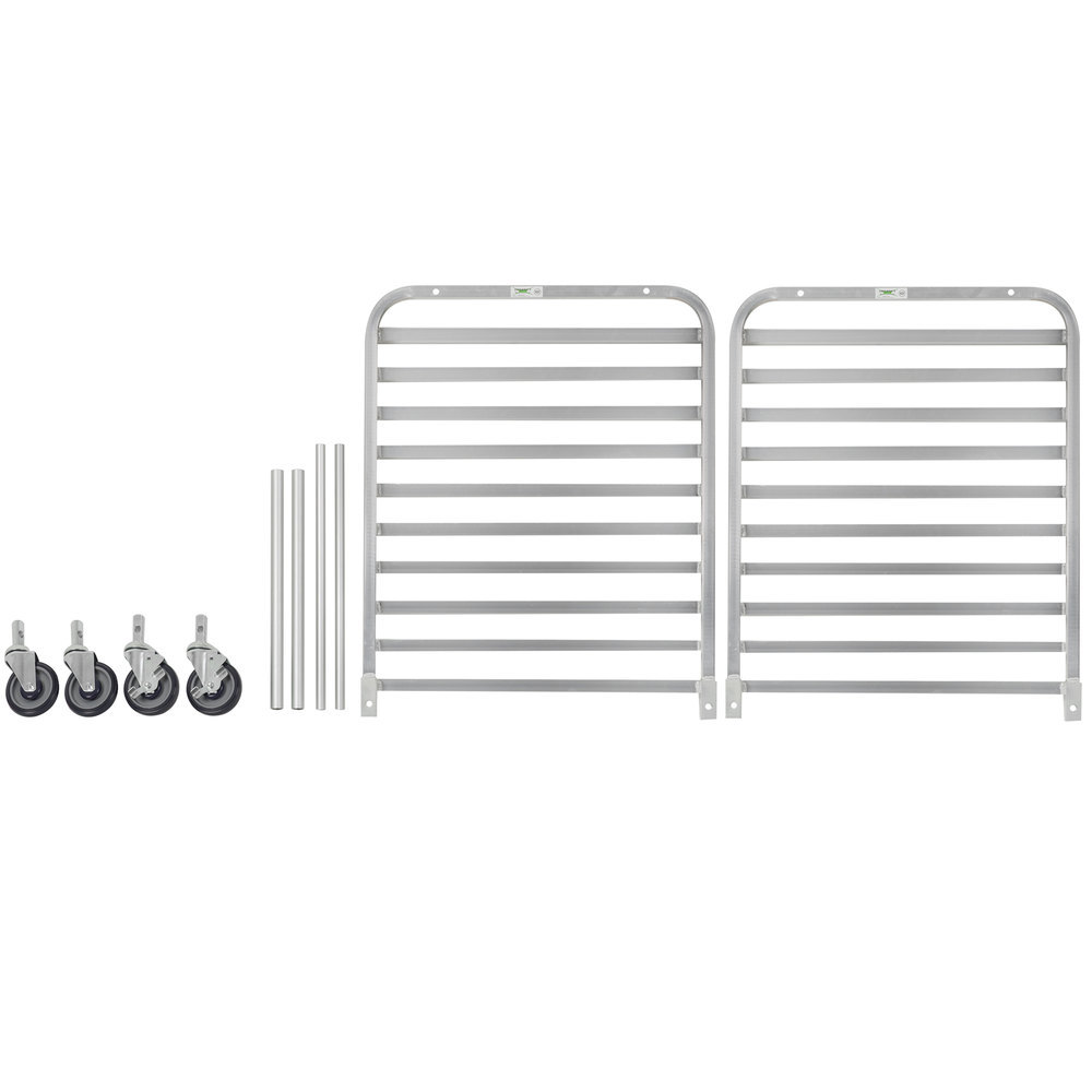 10 Pan End Load Half Height Bakery Bun Dough Baking Sheet Pan Rack Commercial