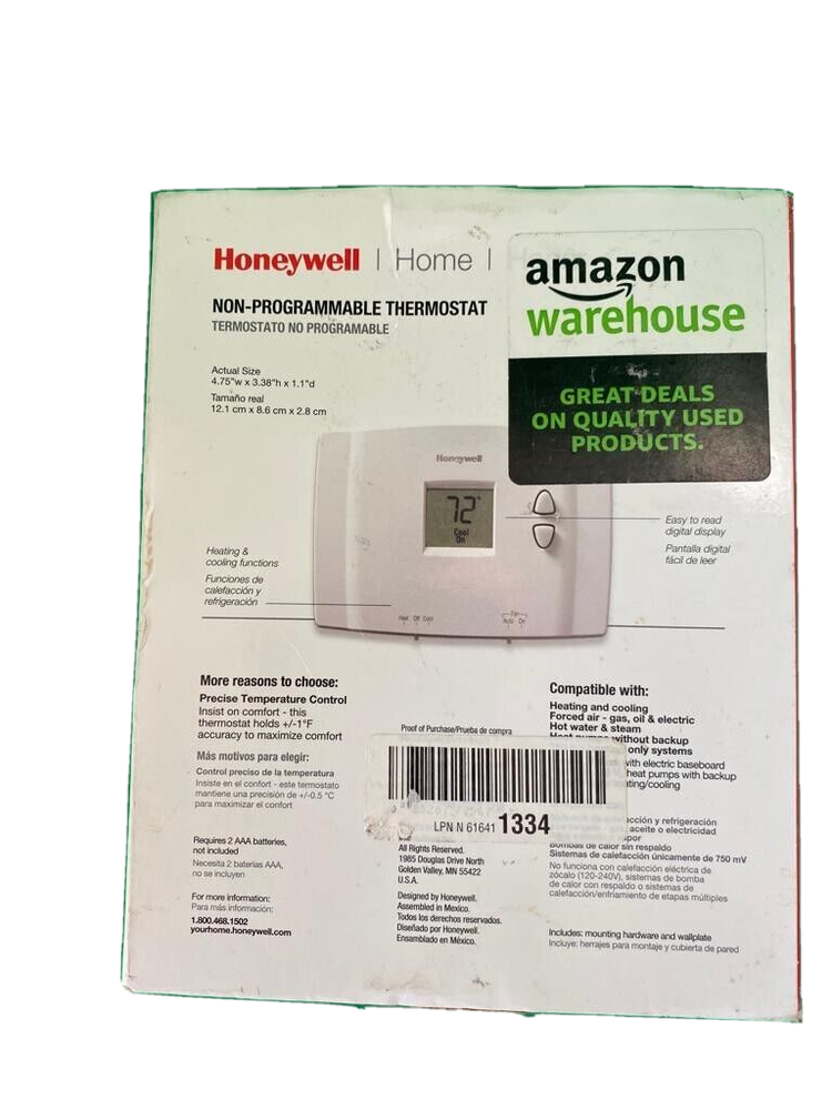 HONEYWELL NON-PROGRAMMABLE THERMOSTAT ( RTH111B )