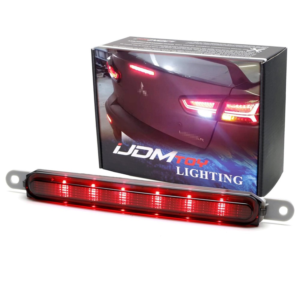 Smoked Lens Full LED Trunk Lid 3rd Brake Light Bar For Mitsubishi Lancer Evo 10