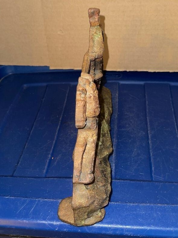 Cast Iron Carriage Driven by Two Horses Doorstop