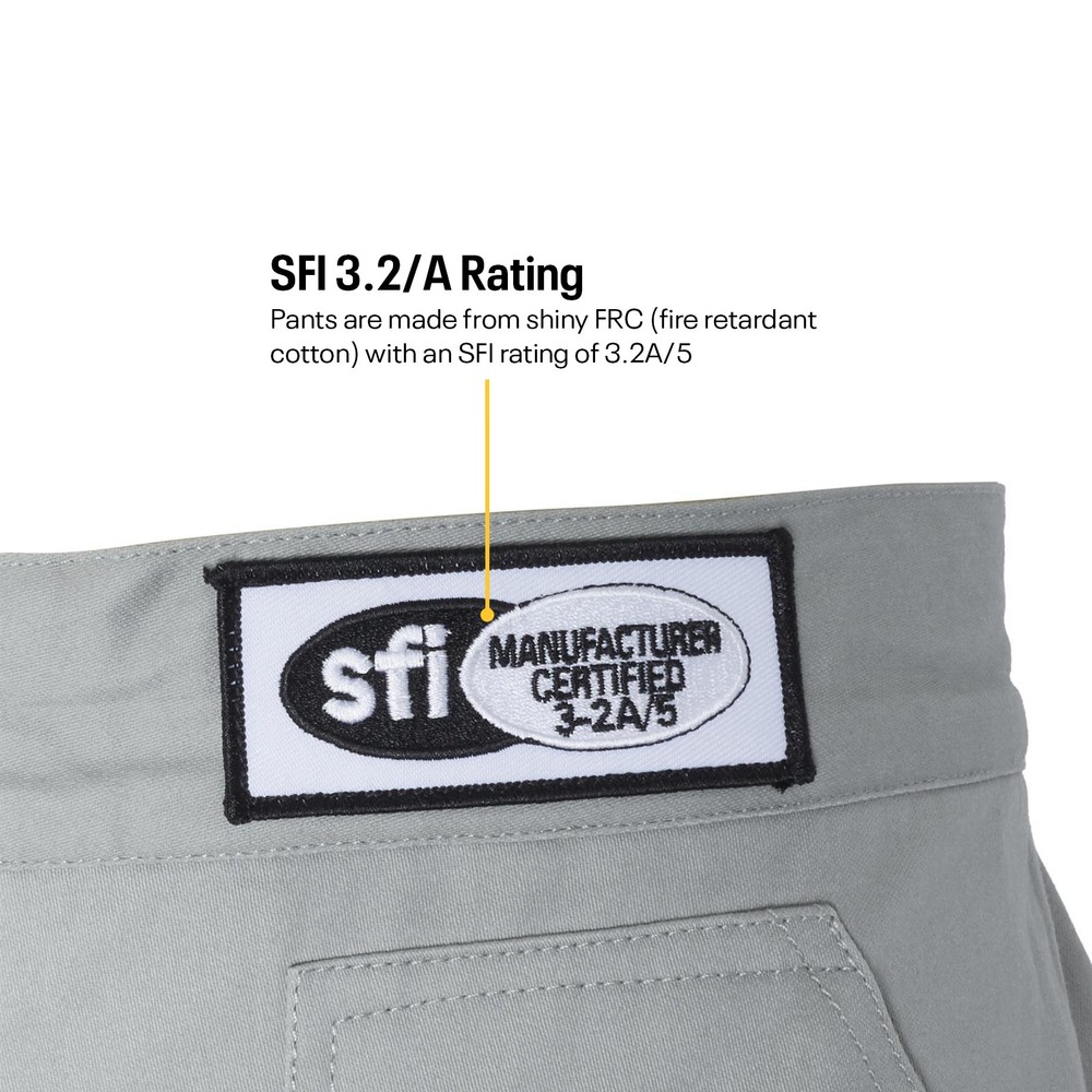 Finish Line Double-Layer SFI-5 Racing Suit Pants, Black Medium