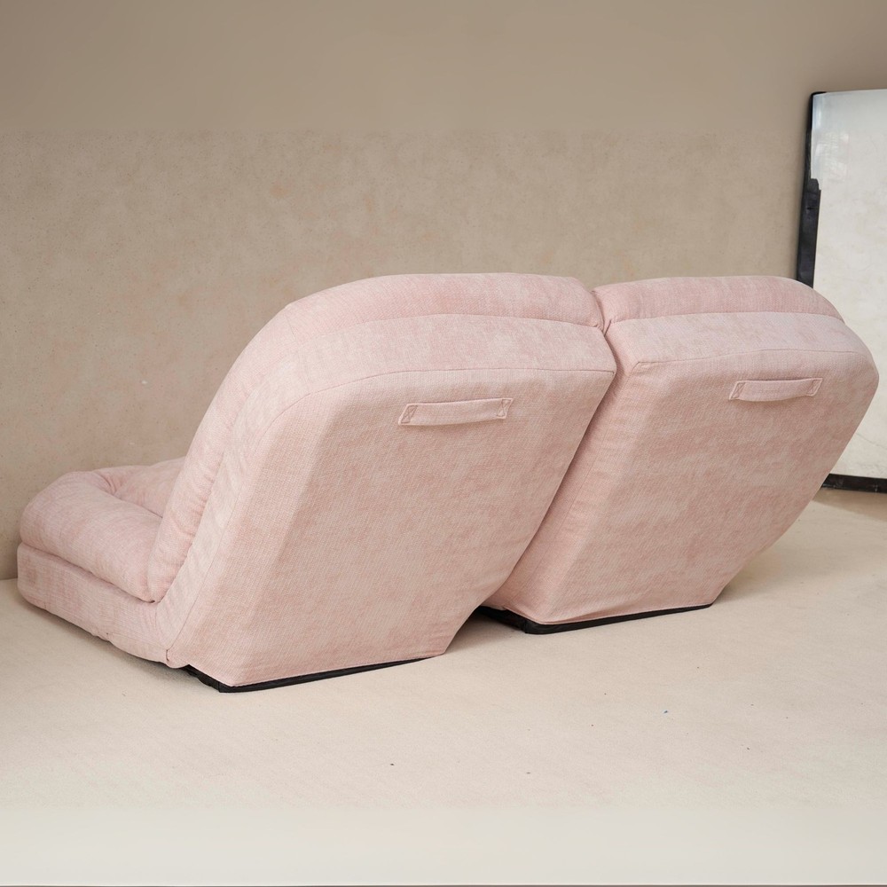 Convertible Fold-Out Double Sofa Bed,Pink