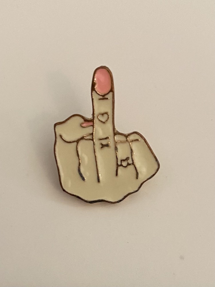 Middle Finger Humorous Lapel Pin P63