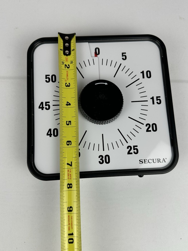Secura 60-Minute Visual Countdown Timer, 7.5-Inch Oversize Classroom Visual Time