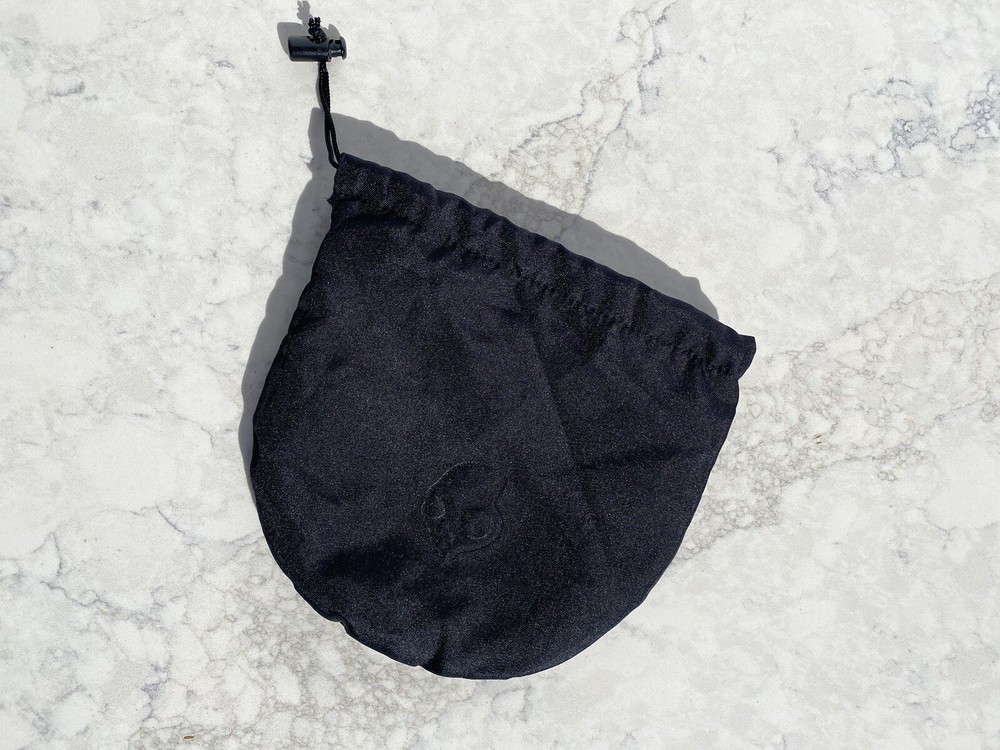 Skullcandy Black Soft Inside Drawstring skull Engraved Front Dustbag