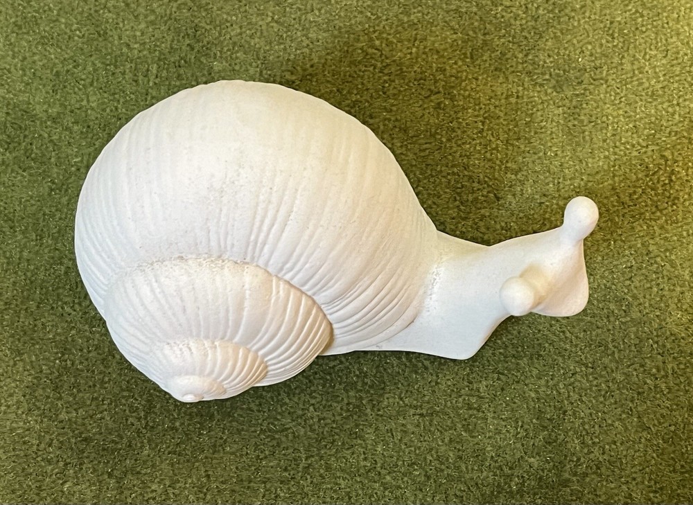 Ceramic Bisque-Unpainted 4” Small-SOLID -1/2 lb. SNAIL Statue-Ready 4 U To Paint