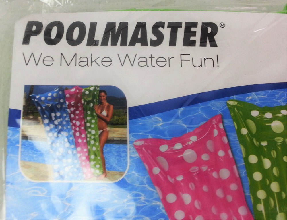 Poolmaster Pool Float Polka Dot Mattress 72" Green SEALED Summer Fun
