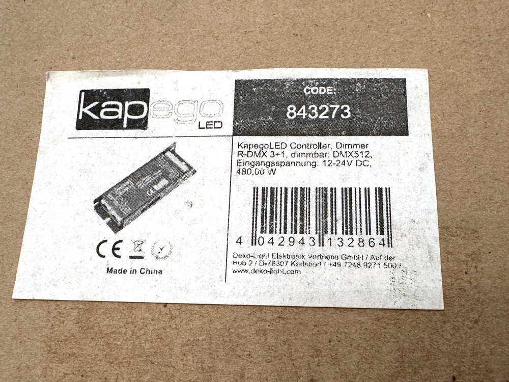 LED DMX Decoder (Controller / Dimmer) Kapego R-DMX 3+1 - New