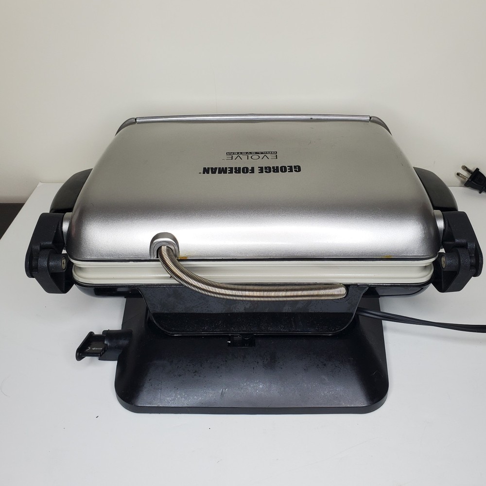 George Foreman EVOLVE Grill System Silver Ceramic Grill Plates GRP4842P WORKS