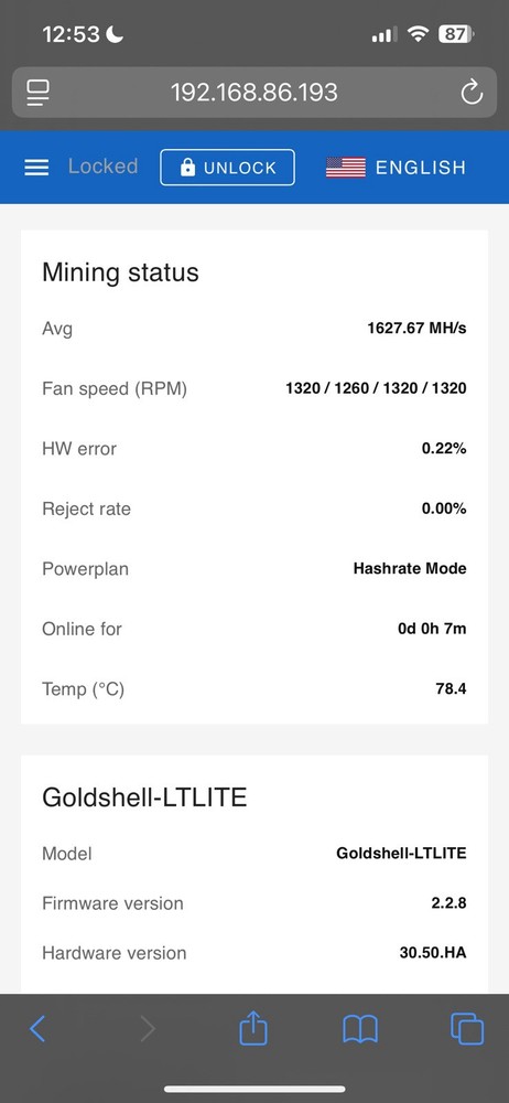 Goldshell LT LITE ASIC Miner