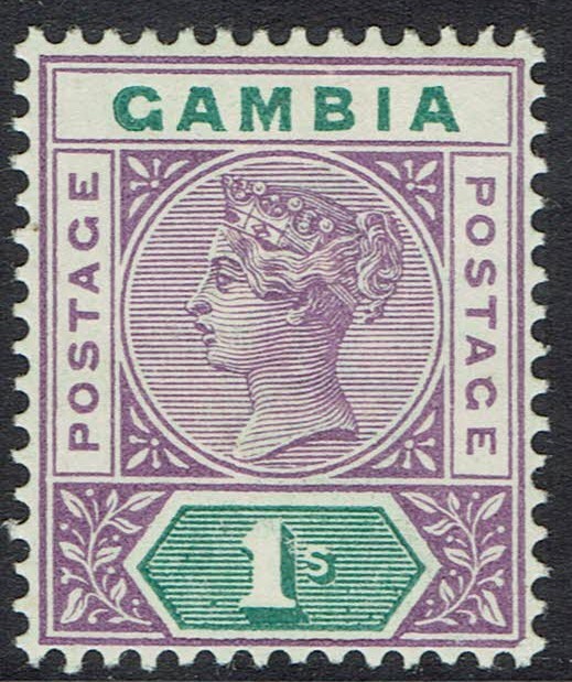 GAMBIA 1898 QV KEY TYPE 1/-